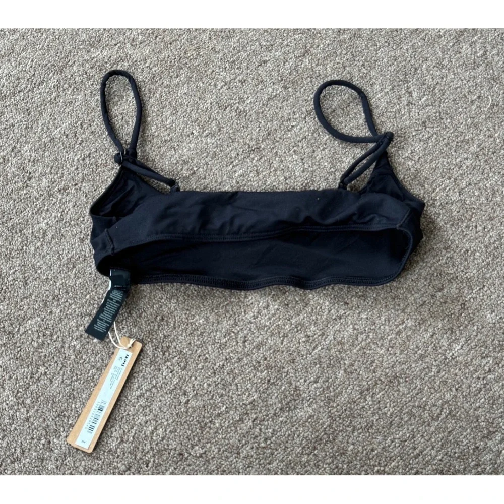 SKIMS Classic Swim Square Neck Scoop Top Obsidian Black BT-SCP-9610W XS - Picture 2 of 3
